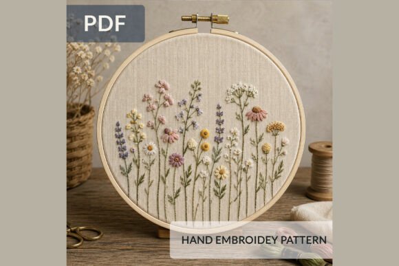 Download Wildflower Hand Embroidery Pattern PDF - Pdf Collection