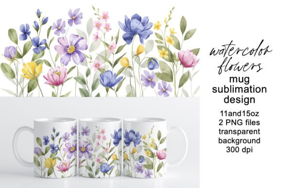 Download Mug Design, Wrap with Flowers, Leaves. - Mug design Collection