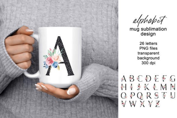 Download Mug Design, Floral Monogram, Flowers PNG - Mug design Collection