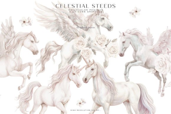 Download Watercolor Pegasus &amp; Unicorn Clipart - Unicorn clipart Collection