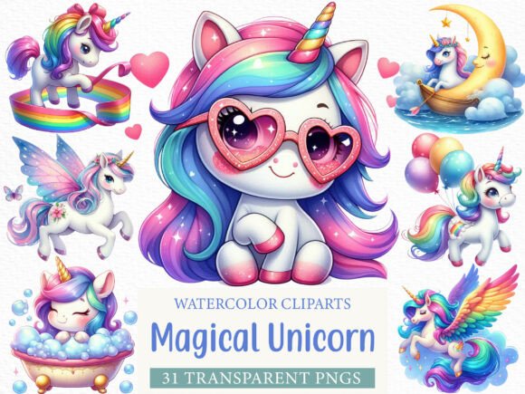 Download Cute Magical Unicorn Clipart - Unicorn clipart Collection