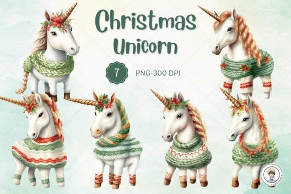 Download Watercolor Christmas Unicorn Clipart - Unicorn clipart Collection