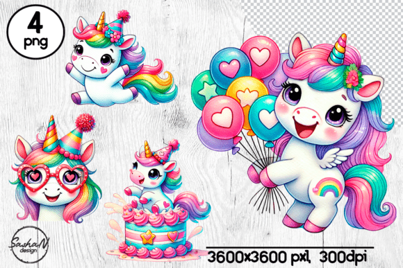 Download Cute Unicorn Clipart, Birthday Clipart - Unicorn clipart Collection