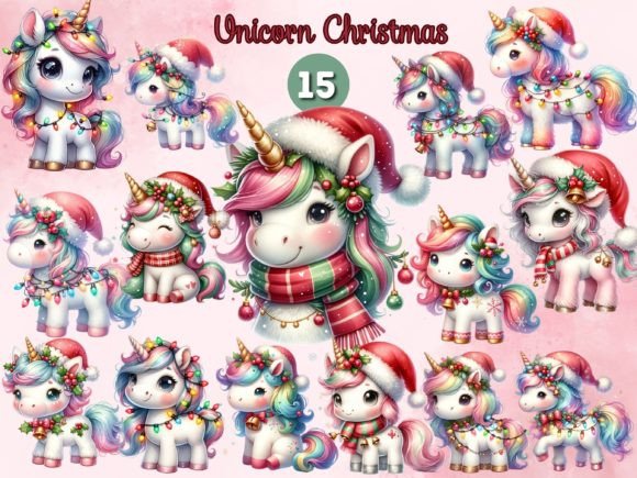 Download Christmas Unicorn Clipart Sublimation - Unicorn clipart Collection
